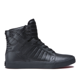 Dámské Kotníkové Boty Supra SKYTOP Černé/Černé/Červené | CZ-52369